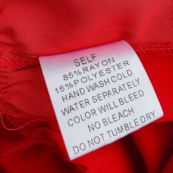 Pinch Tiered Halter Neck Dress Large Red Sleeveless Cottagecore Spring Summer - Picture 10 of 12